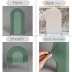 Ripples Arch Backdrop Cover Spandex Background for Baby Birthday Baby Shower Wedding Party Decoration (Green Ripples,7.2x4ft) - Image 3
