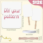 Taobary 75 Pieces DIY Paper Church Fans Handle Wooden Sticks for Wedding - Image 2