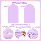 2Pcs Arch Backdrop Covers Purple & Pink (7.2ft+6ft), Spandex Fitted Arch Stand Covers Background with Zipper for Wedding Baby Shower Birthday Bridal Shower Party Decorations(Only Cover) - Image 5