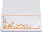 Scribble Vintage Swirl Place Cards, Orange, Set of 150, Pre-cut and Scored - Image 5