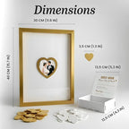 Gold Wedding Guest Book Alternative, Guest Book Wedding Reception, Wedding Guest Book with Wooden Hearts Guest Book Signs for Wedding Anniversary Birthday Party Baby Shower - Image 3