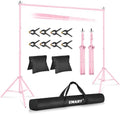 EMART Backdrop Stand 10x7FT Adjustable Back Drop Stand for Party -Pink by EMART