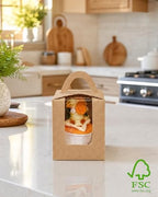 Bakepacker Auto-pop up Individual Cupcake Boxes With Window Brown 200 - Image 4