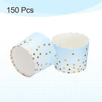 HARFINGTON 150Pcs Paper Baking Cups 6oz Cupcake Wrappers Gradient Blue - Image 3