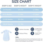 Rayon Made from Bamboo Sleep Sack 6-12 Months, Detachable Sleeves - Adjustable Warmth to Prevent Overheating, 1.0 TOG Breathable Wearable Blanket Toddler Sleeping Bag, Safe for Night Sleep - Image 7