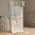 Personalized Sweet Baby Girl Welcome Sign Vertical Banner Strawberry Theme Baby Shower Decoration Pink Dress Entrance Backdrop Custom Name Poster 2026 by Custom