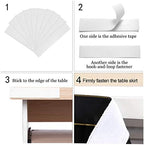 167in Black Tulle Table Skirts for Rectangle Tables 6/8ft, 2-Layer Gold Grim Ruffle Tulle Tutu Cloth Table Skirt 14ft Long Decor Birthday Party Wedding Graduation Cake Dessert(No Table Cover) - Image 5
