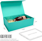 Mint Blue Gift Box with Magnetic Lid for Christmas, 13.85"x8.35"x4.45" - Image 5