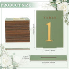 Geelin 20 Pcs Wooden Wedding Table Numbers 1-20 with Stands, Sage Green - Image 6