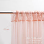 20x8ft Peach Tulle Backdrop Curtain with Lights String for Parites, Sheer Backdrop Curtains for Wedding Baby Shower Birthday Party Photo Shoot Decorations - Image 2