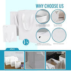 Aosric Smll White Gift Bags with Tissue Paper, 30 Pack, 6x3x8 In - Image 5