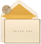 Papyrus Thank You Cards with Envelopes, Gold Border (16-Count) & Thank You Cards with Envelopes, Kraft with Flower (14-Count) - Image 2