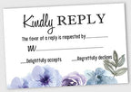 50 Blank RSVP Cards with White Envelopes Floral 4"x6" Response Cards-RSVP Reply Card for Wedding-Bridal Shower-Baby Shower-Rehearsal Dinner by Inkdotpot