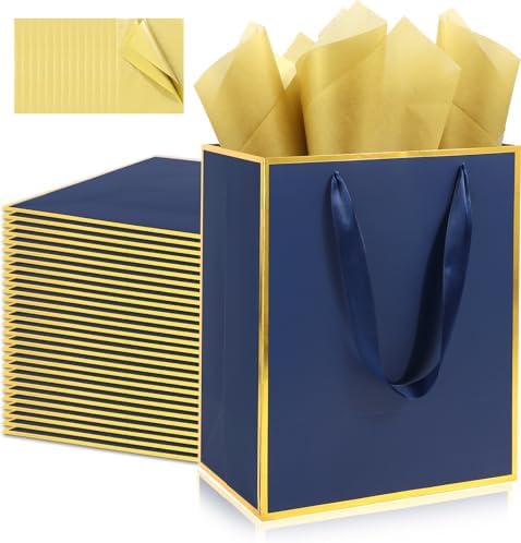 Addblu 28 Pack Bulk Luxury Gift Bags with Handles & 28 Tissue Papers by Unknown