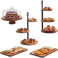 Arttown Acacia Wood Cake Stand Dessert Table Display Set of 5 by Arttown