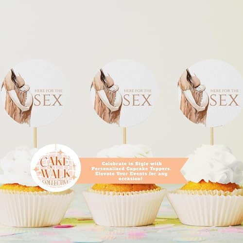 Set of 24 Custom Cupcake Toppers | Gender Reveal Cupcake Toppers | Party Cupcake Toppers | Party Decorations | Baby Shower Toppers | Congrats on Pregnancy - Image 2