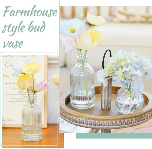 Bud Vases Set of 12, Iridescent Glass Vase for Decor Centerpieces - Image 6
