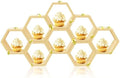 8 Pcs 5.5 Inch Honeycomb Cupcake Stand Cake Farmhouse Hexagon Display Holder Hexagonal Wood Cupcake Stand Floating Table Sign with Wooden Bee for Baby Shower Birthday Party Table Decorations by Denylopro