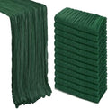 12 Pack 35 x 120 Inch Emerald Green Table Runner Cheesecloth 10Ft by Heneger