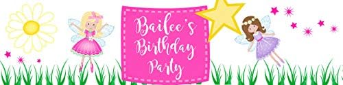 100 Fairy Kids Birthday Party Events Water Bottle Labels - Image 2