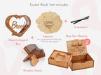 Personalized Wedding Guest Book Alternative - Rustic Wedding Decorations for Reception Inside Outside Wooden Wedding Keepsake Box - Wedding Heart Guest Book Drop Box for Bridal Baby Shower Party - Image 2