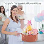 COMSE Small Woven Basket with Gift Bags and Ribbons, Gift Basket Empty, and Large Storage Basket, Large Blanket Baskets, Laundry Hampers - Image 3