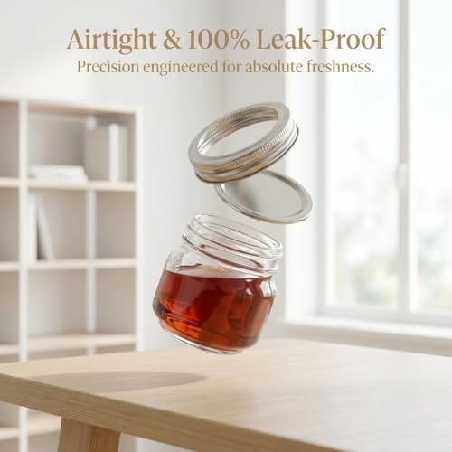 8 oz Mason Jars with Airtight Silver Lids - 30 Pack Small Glass Jars Set with Labels, Twine & Mesh Bags - Wide Mouth Canning Jars for Party Favors, Baby Shower, Wedding & Bulk Crafts - Image 5