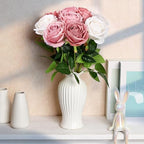 48 PCS Roses Artificial Flowers Champagne & Dusty & Dark Pink - Image 3