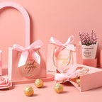 Colarr 60 Pcs Small Thank You Gift Bags with Handles, Pink Ribbon - Image 5