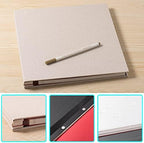 Large Photo Album Self Adhesive 4x6 5x7 6x8 8x10 Pictures Scrapbook Magnetic Album DIY Scrap Book 60 Sticky Pages Linen Cover DIY Photo Album with A Metallic Pen and DIY Accessories(Light Beige), - Image 5