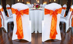 MDS® Pack of 300 Satin Chair Sashes for Wedding & Events – Orange - Image 2