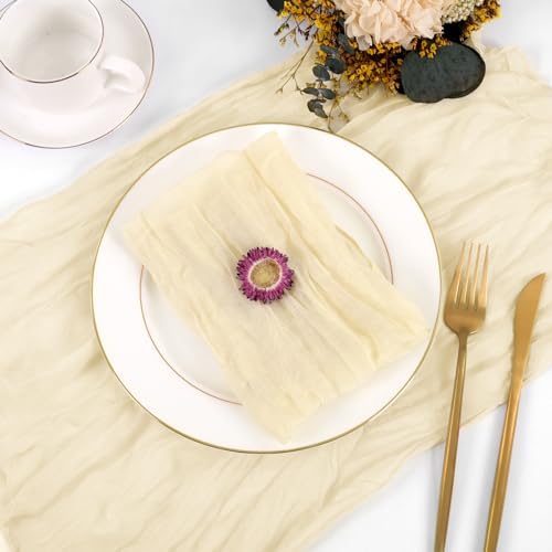 fani 100 Pack Gauze Cheesecloth Napkins, 20 x 20 in, Ivory - Image 3