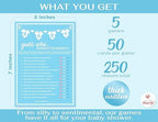 Party Hearty Baby Shower 5 Game Pack, Premium Thick Cardstock - Blue - Image 2