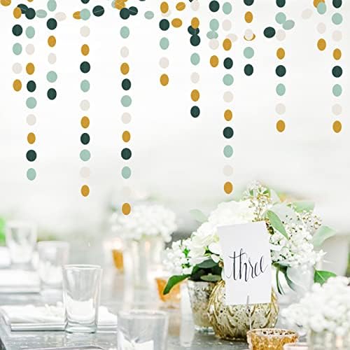 Sage-Green Beige-Gold Baby Bridal-Shower Decorations - 34pcs Rustic Wedding Tissue Pom Poms,Tassel Garland Banner,Birthday Gender Reveal Bachelorette Engagement Party Decor Bunting Lasting Surprise - Image 6