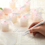 Nuanchu 30 Sets Bridal Shower Favors Pink 1.6" Mini Bubble Candles - Image 5