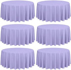Showgeous 90 Inch Lavender Round Tablecloths, Polyester Table Covers by Showgeous