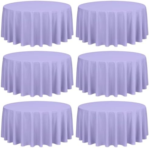 Showgeous 90 Inch Lavender Round Tablecloths, Polyester Table Covers by Showgeous