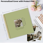 Vienrose Scrapbook Album Gift Set, 10x10 Inch, 80 White Pages, Light Green - Image 3
