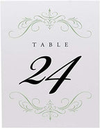 Classic Flourish Table Numbers, Sage, 1-175 - Image 4
