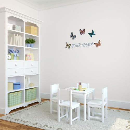 Oliver's Labels Premium Name Wall Decals - Matte Finish Personalized Wall Art for Kids' Rooms & Nurseries (Butterflies) - Image 2