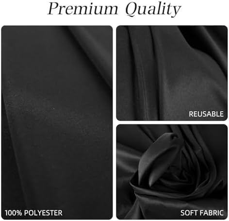 DRESSMAKER 6 Pack Black Table Cloth Rectangle 60X102 Inch Fit 6FT Table - Image 5