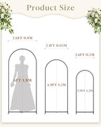 Wedding Arch, Metal Arch Backdrop Stand, Black, 6FT, 5FT, 4FT - Image 2