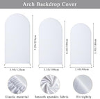 Gawicpy Wedding Arch Backdrop Stand Set Metal Arch Backdrop Stand with Wedding Arch Cover, Wedding Balloon Arch Backdrop Stand for Birthday, Baby Shower, Anniversary (White, 5.9FT+6.6FT+7.2FT) - Image 6