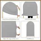 Toolterritary Metal Arch Backdrop Stand and Cover Set, 7.2FT, 6FT Party Backdrop, Easy to Assemble, Backdrop Stand for Parties, Birthday, Baby Shower - Image 4