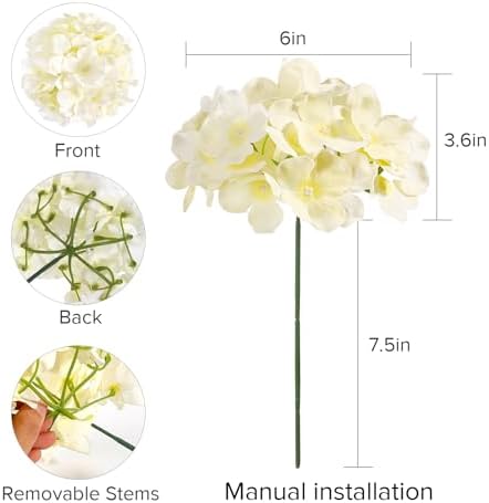 Auihiay 404Pcs Hydrangea Artificial Flowers, Silk Artificial Flowers - Image 2