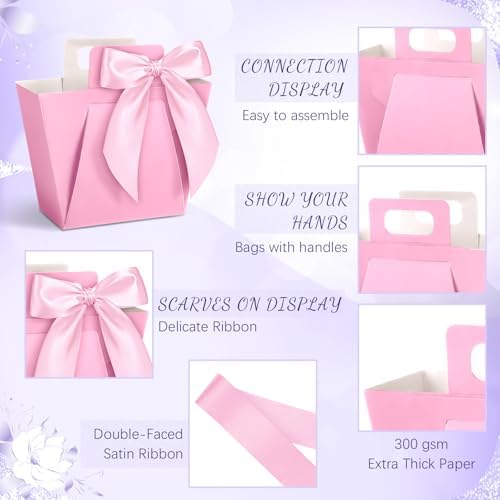 Kolldenn 36 Pack Small Gift Bag with Ribbon Handle Wedding, Assorted Colors - Image 3