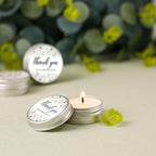 MTLEE 50 Pcs Wedding Candles Gift Favors for Guests 1 Oz, Green Leaves - Image 2