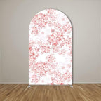 Pink Flower Arched Backdrop Covers Double-Sided Stretchy Arch Stand Cover for Girls Birthday Baby Shower Parties Decoration Props(No Stand!) - Image 2