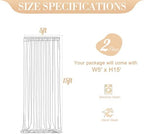 10ft x 15ft Pink Tulle Backdrop Curtain for Baby Shower Party Sheer Fabric Backdrop Curtains for Girls Birthday Gender Reveal Back Drop Wedding Photo Backdrop Drapes Background 2 Panels 5ft x 15ft - Image 7