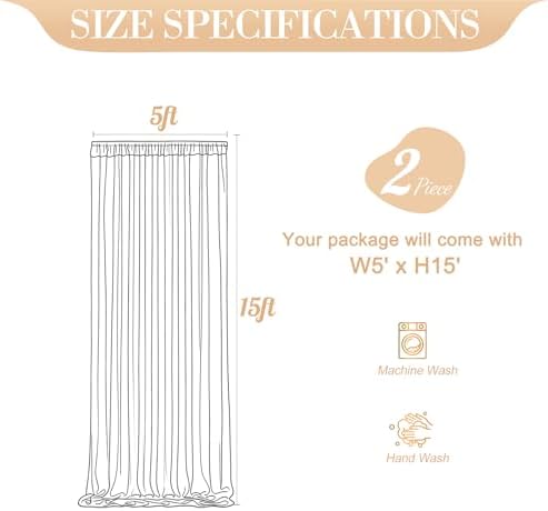 10ft x 15ft Baby Blue Tulle Backdrop Curtain for Baby Shower Party Sheer Fabric Backdrop Curtains for Boy Birthday Gender Reveal Back Drop Wedding Photo Backdrop Drapes Background 2 Panels 5ft x 15ft - Image 6